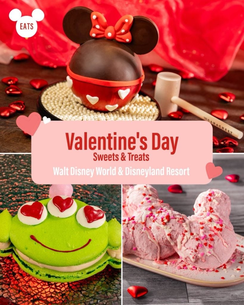 We Are Drooling Over New Valentine's Treats at Disney Parks! Disney Parks Valentines Day 2026 Header Large