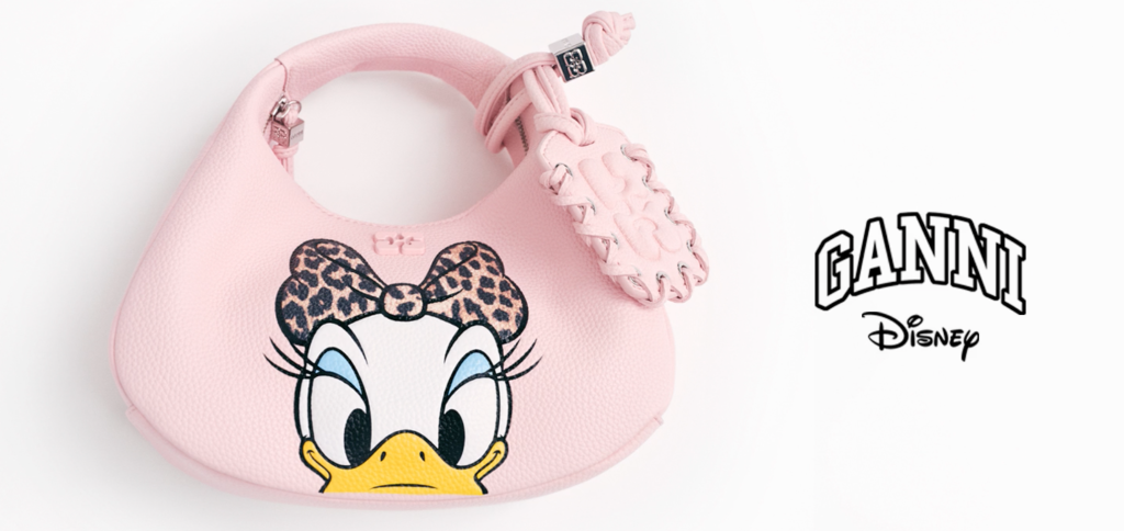 Disney Unveils New Daisy Duck Collection from GANNI ganni Daisy Duck purse header