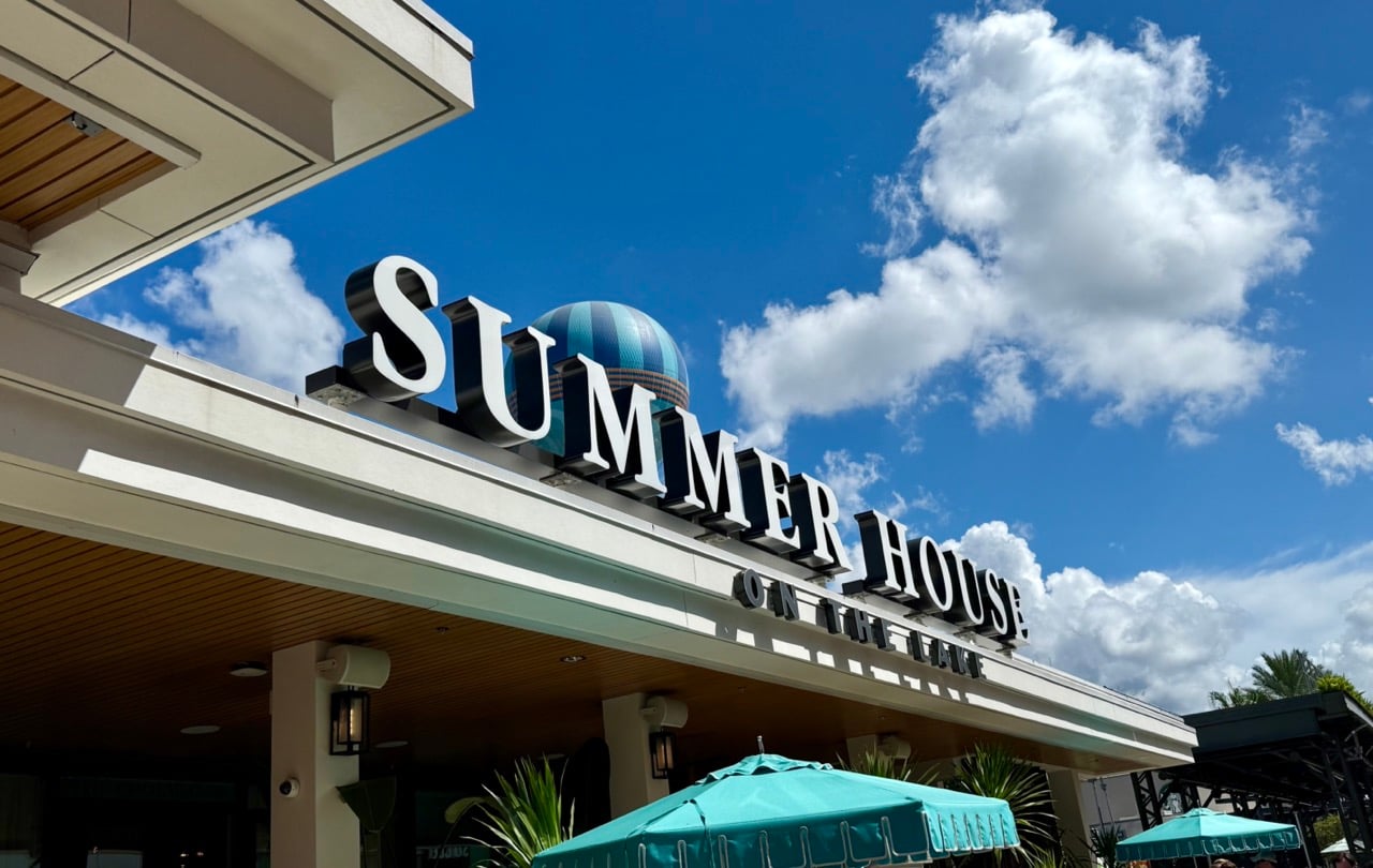 New Specials at Summer House on the Lake, Disney Springs WDW Zoe Wood 2025 Summer House Side Disney Springs Large