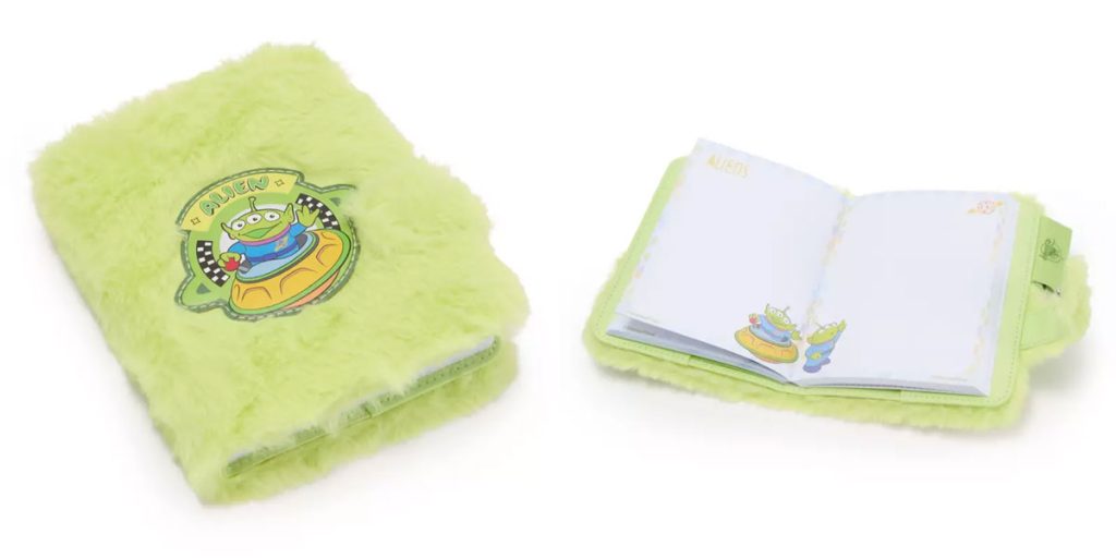 disney-green-alien-plush-journal โ WDWINFO.COM New Disney Merch: Girls Crew, Festival of the Arts, Fuzzy Journals & More disney-green-alien-plush-journal