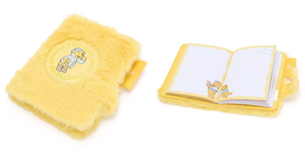 disney-pooh-bear-plush-journal โ WDWINFO.COM New Disney Merch: Girls Crew, Festival of the Arts, Fuzzy Journals & More disney-pooh-bear-plush-journal