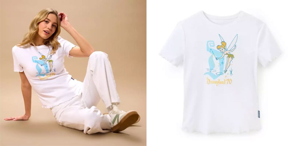 disneyland-70-womens-tinker-bell-tee โ WDWINFO.COM New Disney Merch: Girls Crew, Festival of the Arts, Fuzzy Journals & More disneyland-70-womens-tinker-bell-tee