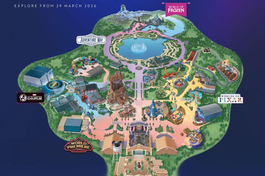 Disneyland Paris Shares NEW Map of Disney Adventure World