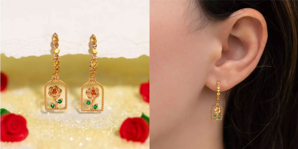 girls-crew-rose-belle-earrings โ WDWINFO.COM New Disney Merch: Girls Crew, Festival of the Arts, Fuzzy Journals & More girls-crew-rose-belle-earrings