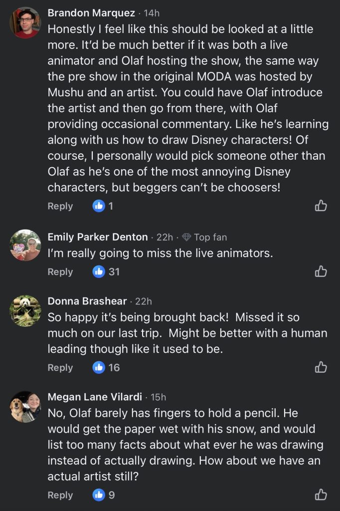 Screenshot – WDWINFO.COM Disney Fans React to Live Animator Removal at Hollywood Studios Screenshot Screenshot