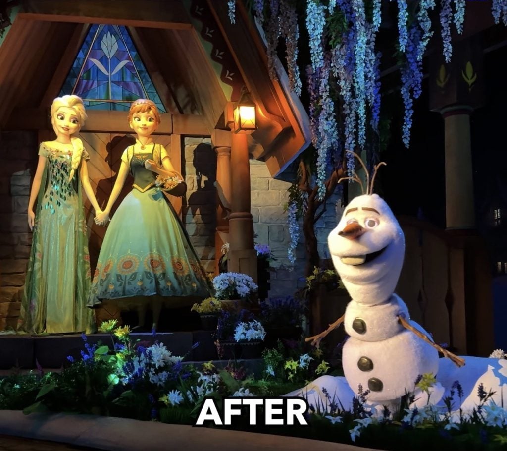 Screenshot – WDWINFO.COM EPCOT’s New Frozen Ever After Animatronics: Before & After Screenshot Screenshot