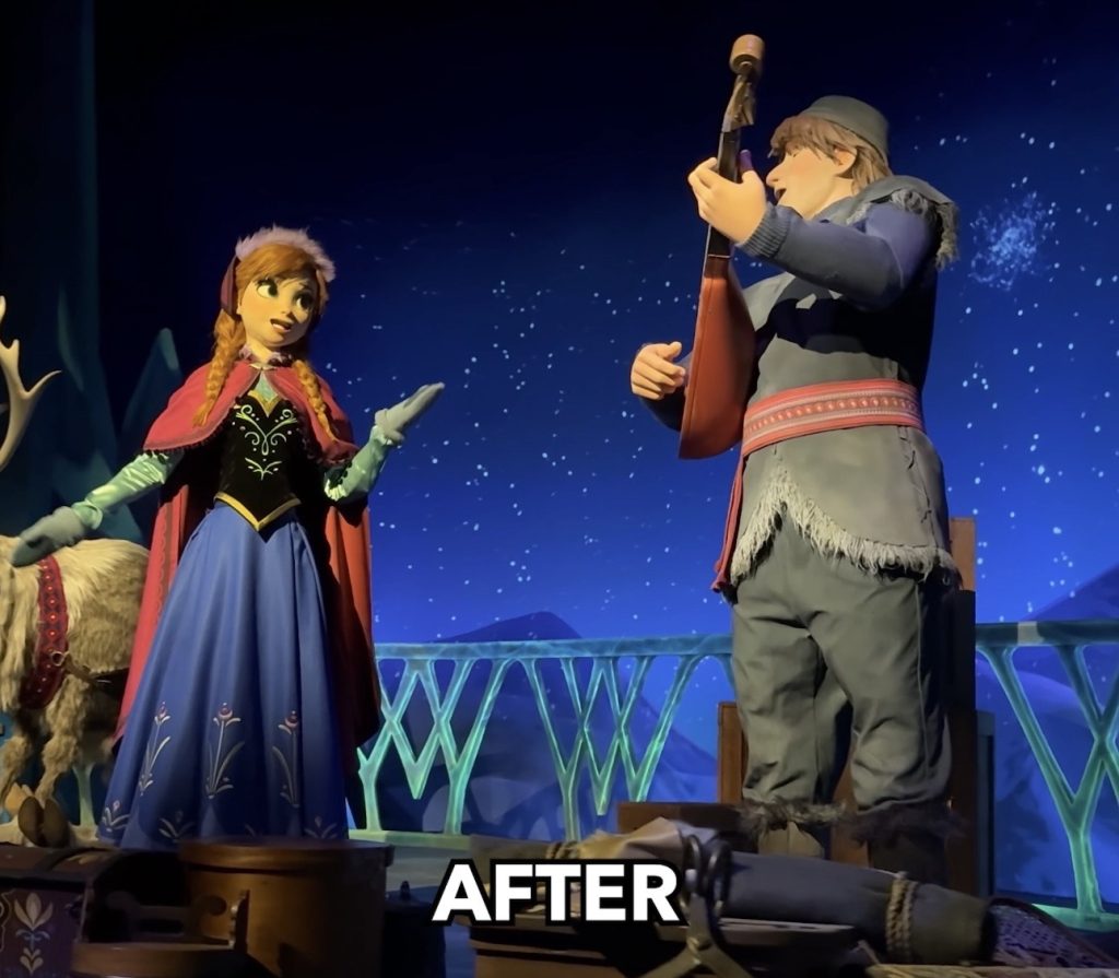 Screenshot – WDWINFO.COM EPCOT’s New Frozen Ever After Animatronics: Before & After Screenshot