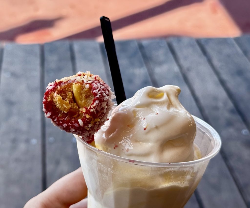aloha isle refreshments_tropical serenade 5 – WDWINFO.COM Chloe’s Pooh Corner: Magic Kingdom’s Best Coconut Dessert aloha isle refreshments_tropical serenade 5