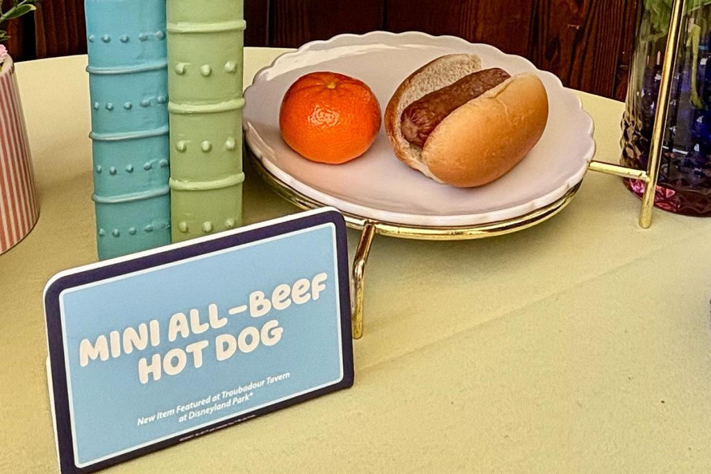 blueys-best-day-ever-mini-hot-dog – WDWINFO.COM Bluey Fancy Snacks at Disneyland Are Surprisingly Good blueys-best-day-ever-mini-hot-dog