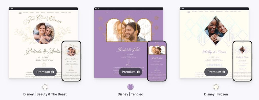 How to Plan a Disney-Themed Wedding Without It Feeling Over the Top (+ K Giveaway) lovebird-batb-frozen-tangled  