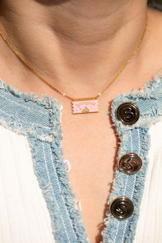 Disney-Park-Ticket-Necklace- – WDWINFO.COM New Girls Crew Disney Parks Jewelry Collection Arrives This Month Disney-Park-Ticket-Necklace-