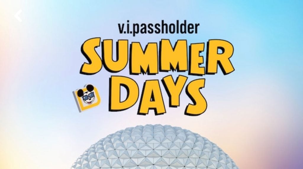 New 2026 V.I.PASSHOLDER Summer Days Details at Disney World vipassholder-summer-days-wdw
