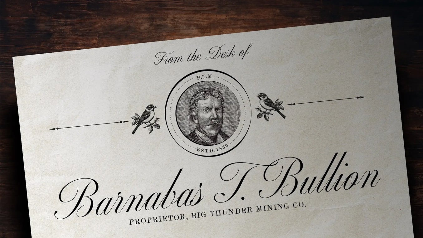 Barnabas T. Bullion Letter Commemorates Big Thunder Mountain’s Return Big-Thunder-Mountain-Bullion Letterhead  