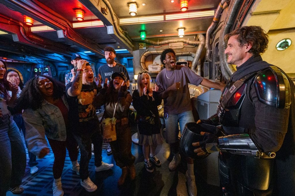 Pedro Pascal & Others Surprise Disneyland Guests Ahead of New Mandalorian Ride Mission