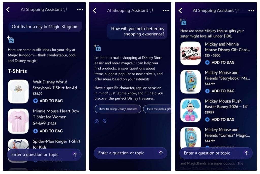 AI Assistant Screens Large – WDWINFO.COM Disney Store’s New AI Personal Shopping Assistant AI Assistant Screens Large