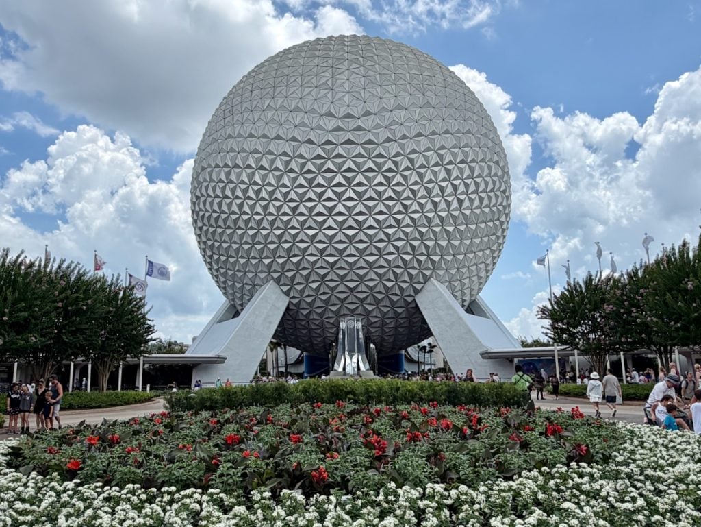 Spaceship Earth - 1 – WDWINFO.COM EPCOT’s Entrance Has a New Look with No Trees or Festival Decor! Spaceship Earth - 1