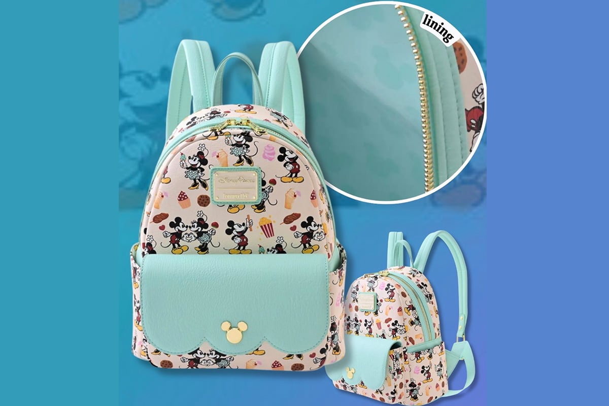 disney loungefly mini backpack blue Parks Cruise Line Treasure New With Tag I Love Characters day use Loungefly Disney Denim Pluto Backpack