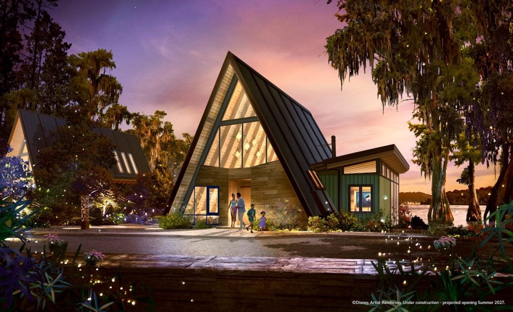2026 lakeshore lodge rooms concept-a frame | WDWINFO.COM NEW: Disney’s Lakeshore Lodge Opening Date & Rooms Revealed 2026 lakeshore lodge rooms concept-a frame