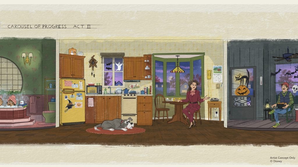 CarouselofProgress_Act2_ConceptArt | WDWINFO.COM Jamie Lee Curtis and Bryan Cranston to Voice New Carousel of Progress Characters CarouselofProgress_Act2_ConceptArt