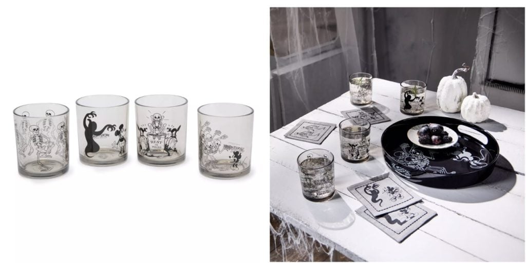 Disney Merch Set Glass Large | WDWINFO.COM New Disney Merch: Skeleton Collection + Stoney Clover Lane Disney Merch Set Glass Large