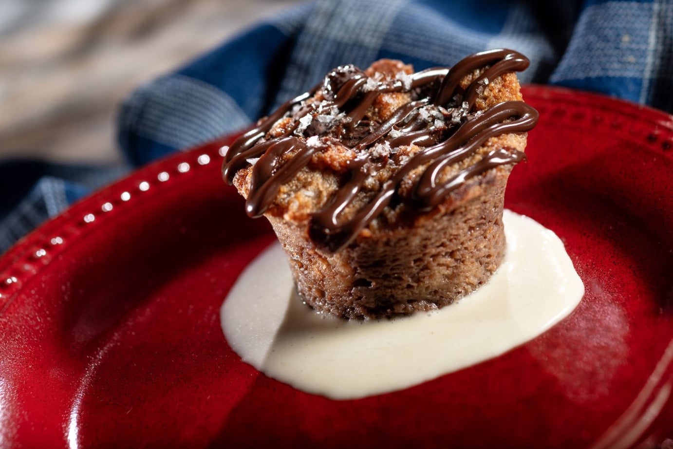 Smoked Chocolate Bread Pudding at Flavors from Fire