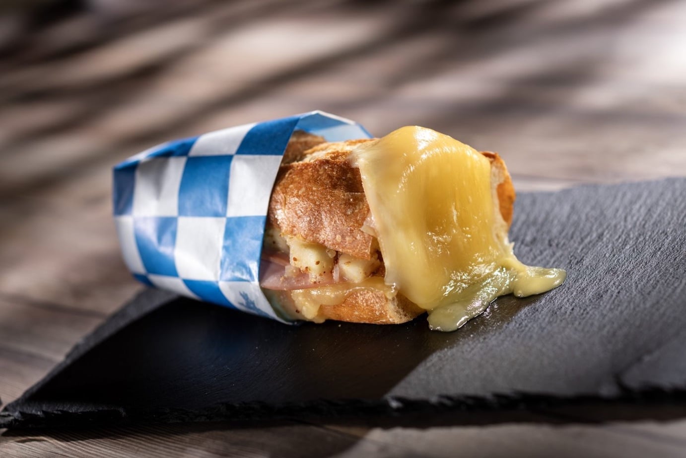 Warm Raclette Swiss Cheese at The Alps