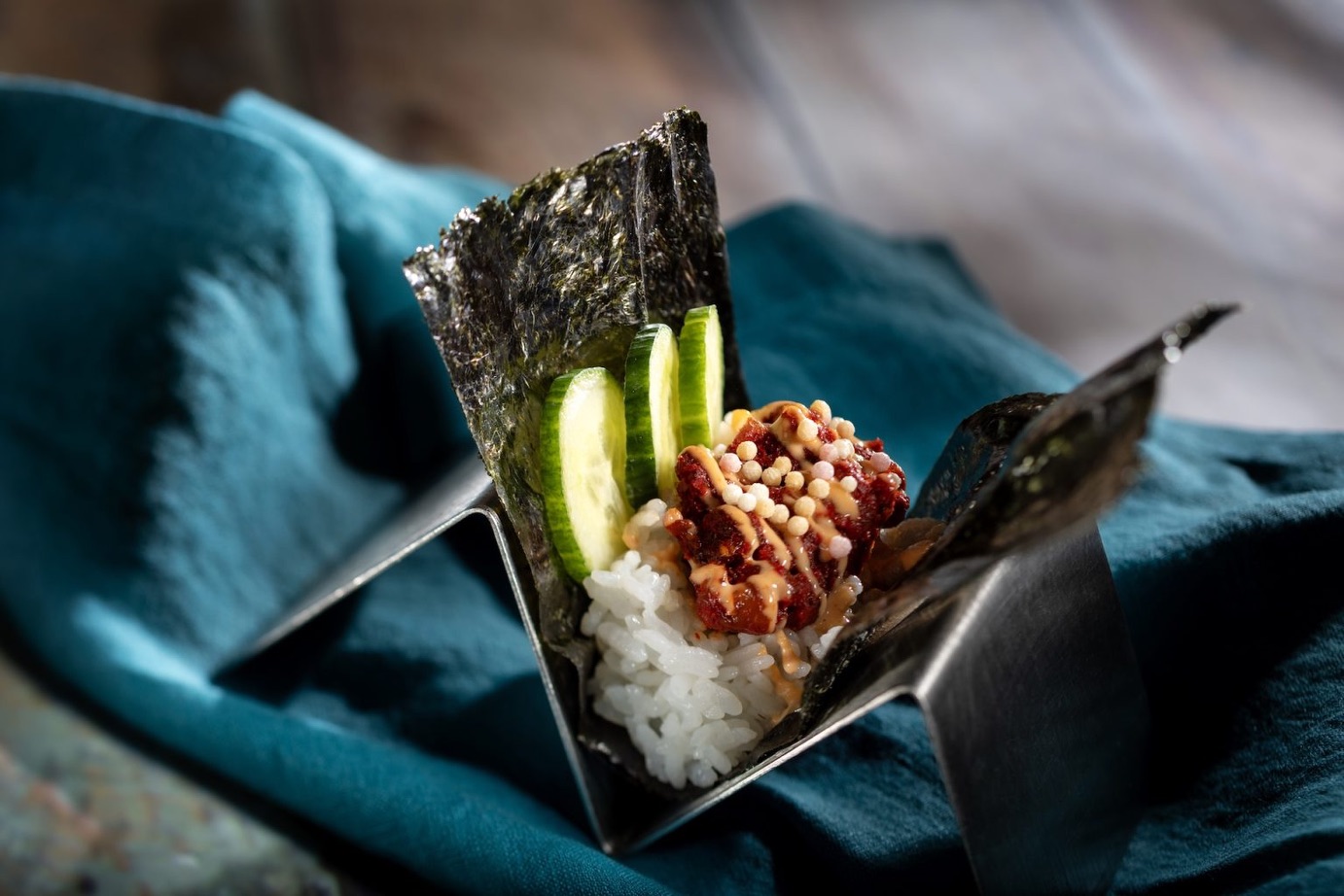 Spicy Temaki Hand Roll at the Japan marketplace