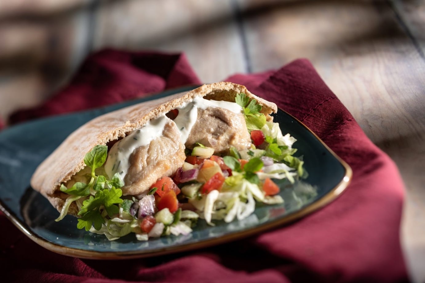 Chicken Souvlaki Gyro at the Greece marketplace