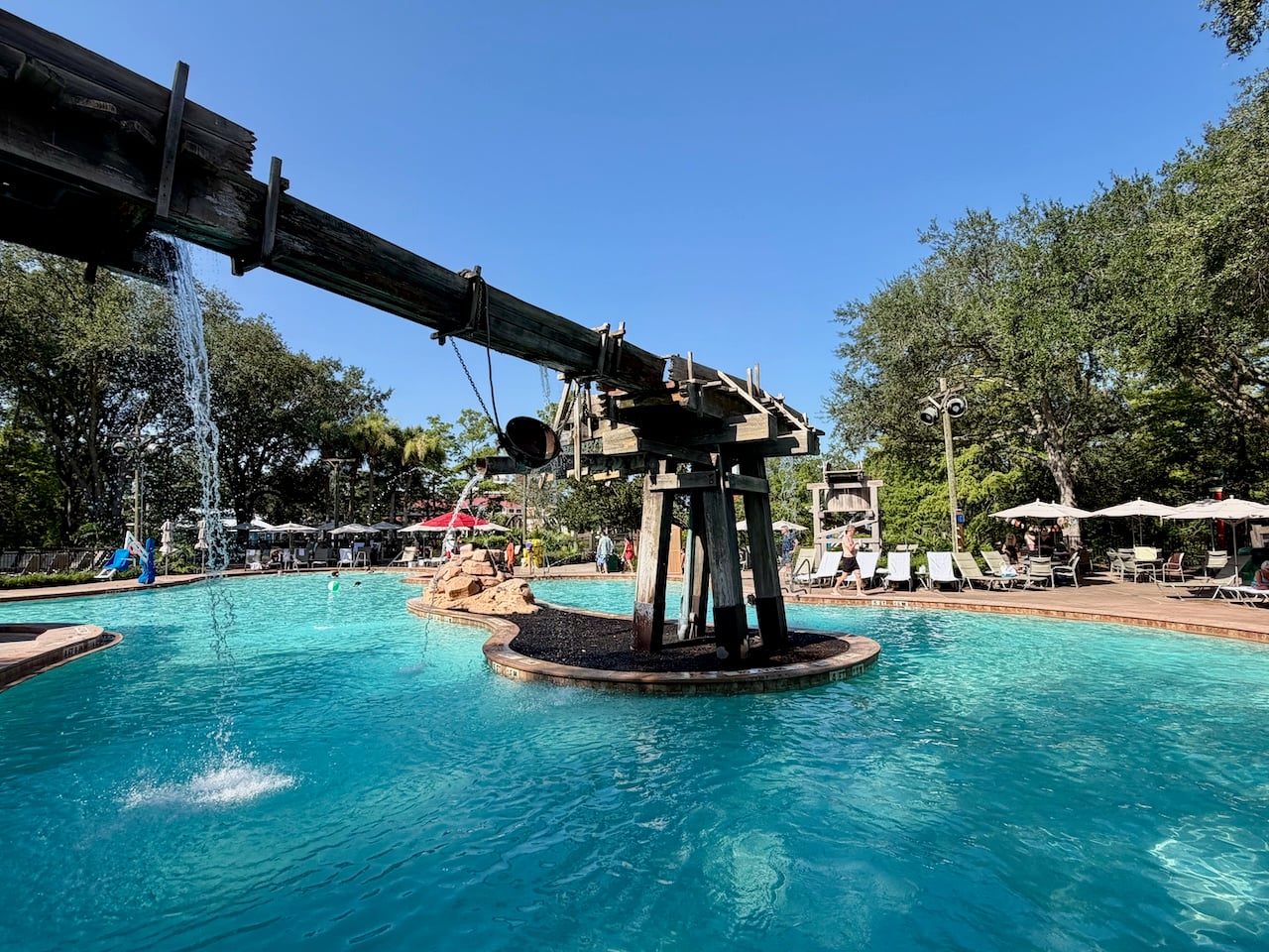 Waterslide at the Ol’ Man Island pool