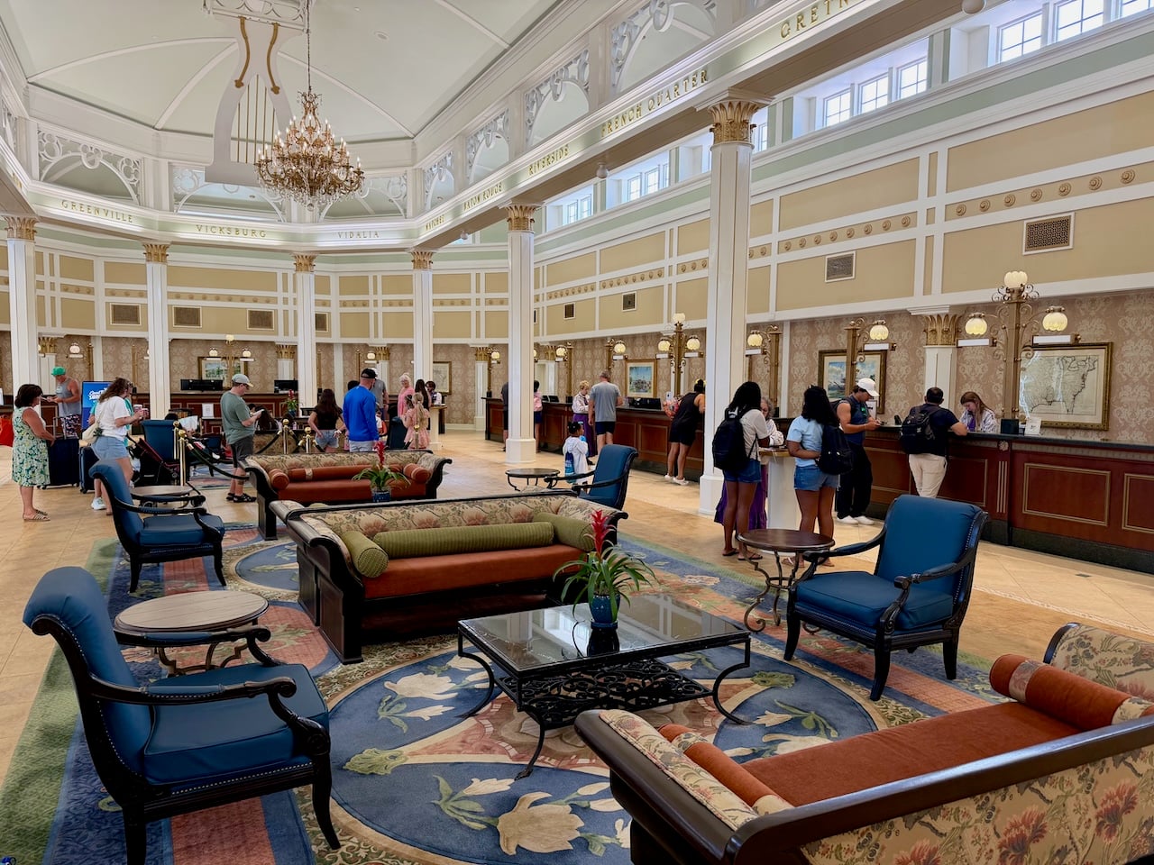 Lobby of Disney’s Port Orleans Resort – Riverside