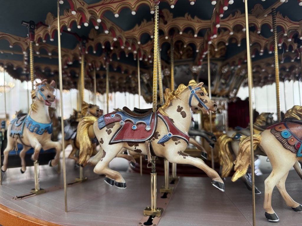 disneys boardwalk mini carousel-2026-chloe 10 | WDWINFO.COM A Closer Look at the Historic Carousel Inside Disney’s BoardWalk Inn disneys boardwalk mini carousel-2026-chloe 10