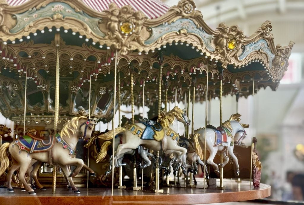 disneys boardwalk mini carousel-2026-chloe | WDWINFO.COM A Closer Look at the Historic Carousel Inside Disney’s BoardWalk Inn disneys boardwalk mini carousel-2026-chloe