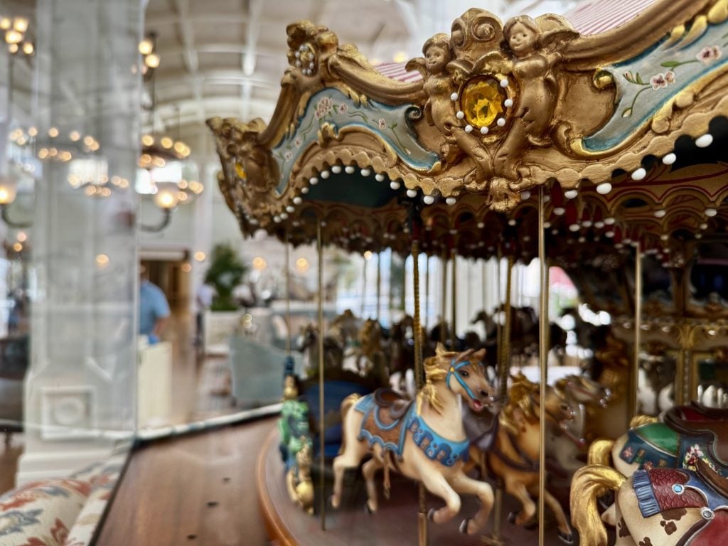disneys boardwalk mini carousel-2026-chloe 12 | WDWINFO.COM A Closer Look at the Historic Carousel Inside Disney’s BoardWalk Inn disneys boardwalk mini carousel-2026-chloe 12