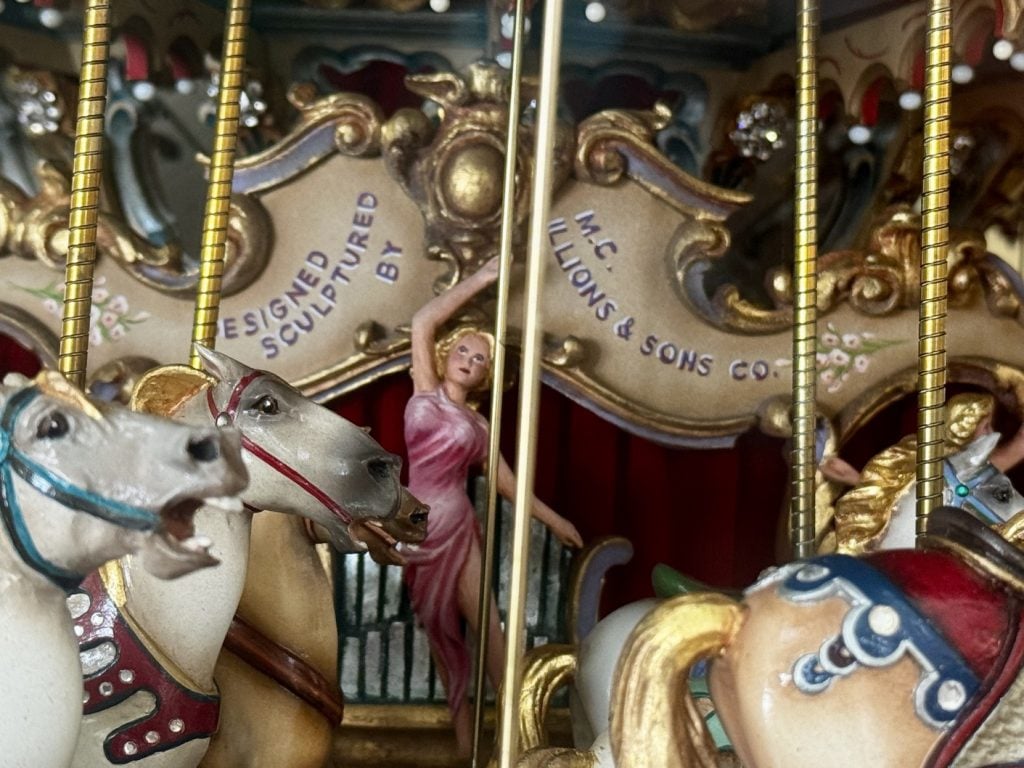 disneys boardwalk mini carousel-2026-chloe 3 | WDWINFO.COM A Closer Look at the Historic Carousel Inside Disney’s BoardWalk Inn disneys boardwalk mini carousel-2026-chloe 3