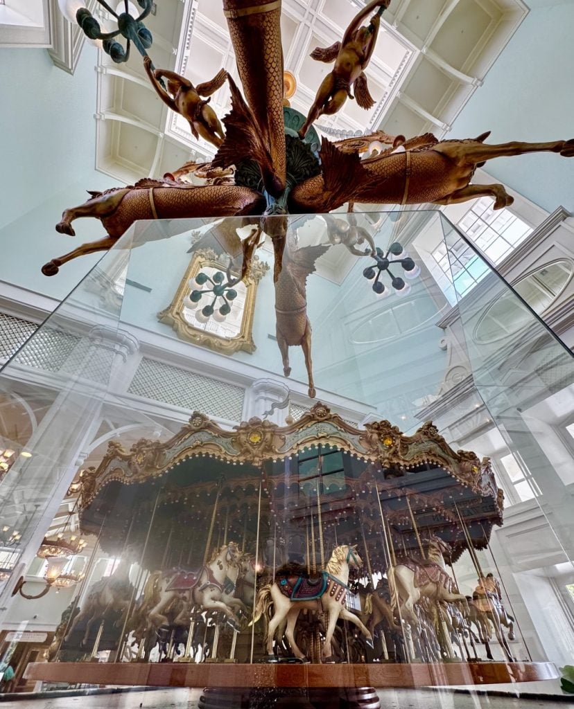 disneys boardwalk mini carousel-2026-chloe 4 | WDWINFO.COM A Closer Look at the Historic Carousel Inside Disney’s BoardWalk Inn disneys boardwalk mini carousel-2026-chloe 4