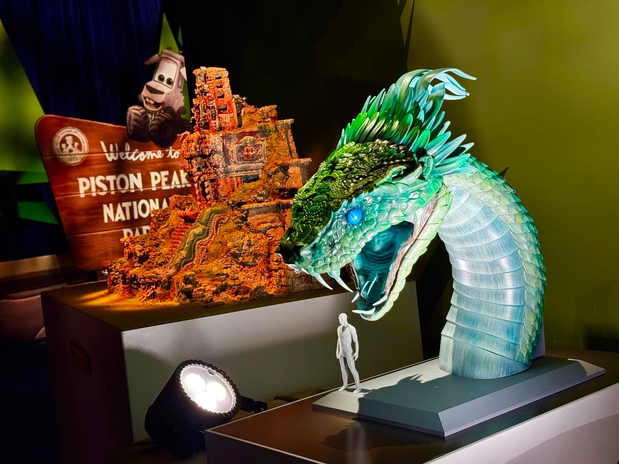 Joe Rohde Explains the Real Myth Behind Indiana Jones’ Jade Serpent indiana jones jade serpent model_D23_Imagineering model_chloe 2