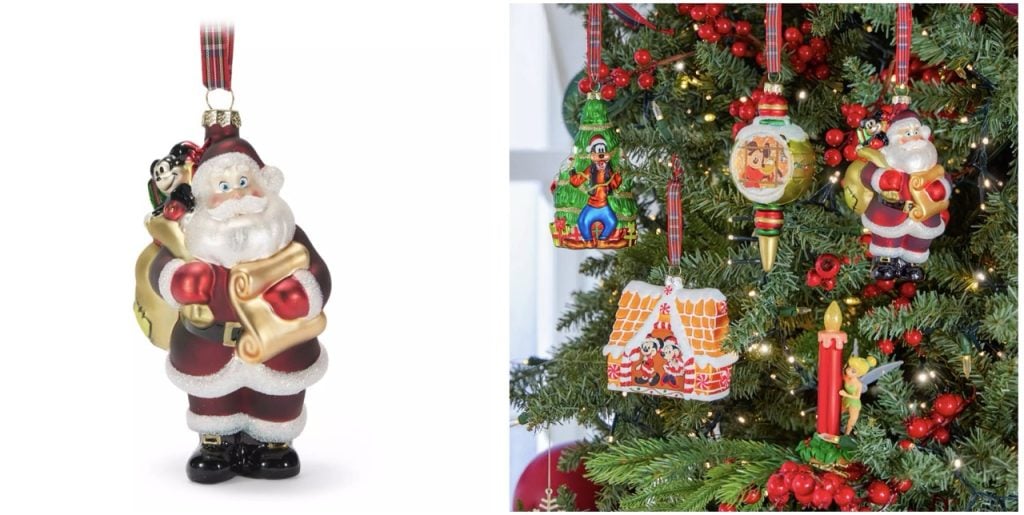 Disney Ornamanet Santa Large | WDWINFO.COM New Disney Merch: Glass Christmas Ornaments & More Disney Ornamanet Santa Large