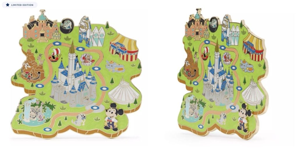 Disney Pin Trading MK Large | WDWINFO.COM New Gear for Disney Pin Traders & Fast-Selling Park Map Pins Disney Pin Trading MK Large