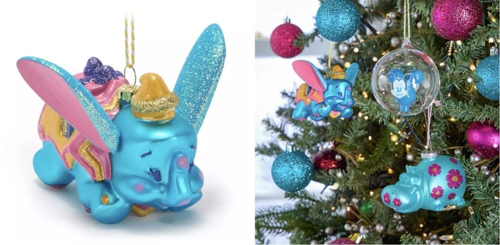 Glass Ornament Dumbo Large | WDWINFO.COM New Glass Disney Ornaments for Your Holiday Decorating Glass Ornament Dumbo Large
