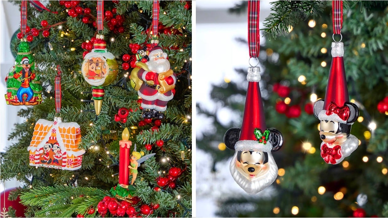 New Disney Merch: Glass Christmas Ornaments  &  More