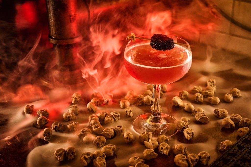 Patina_Edison_HalloweenCocktails26_HallowedBeThyGrove_NoBottle | WDWINFO.COM 3 New Limited-Time Cocktails on the Menu in Disney Springs Patina_Edison_HalloweenCocktails26_HallowedBeThyGrove_NoBottle