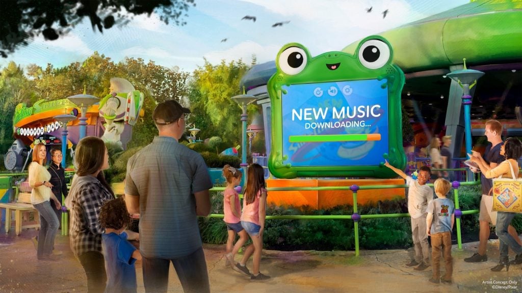 NEW Music Coming to Alien Swirling Saucers With ‘Toy Story 5’ Lilypad alien-swirling-saucers-lilypad