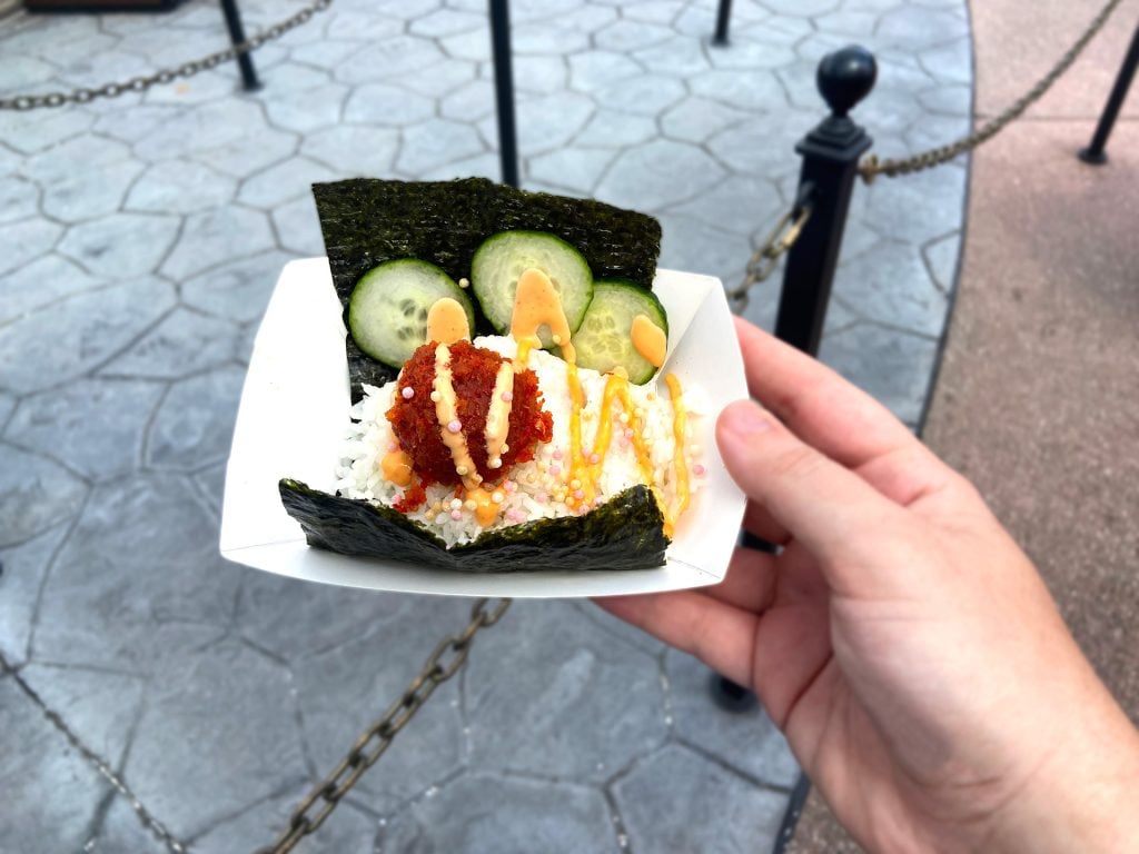 spicy hand roll | WDWINFO.COM The Best and Worst at Food and Wine Festival 2026 spicy hand roll