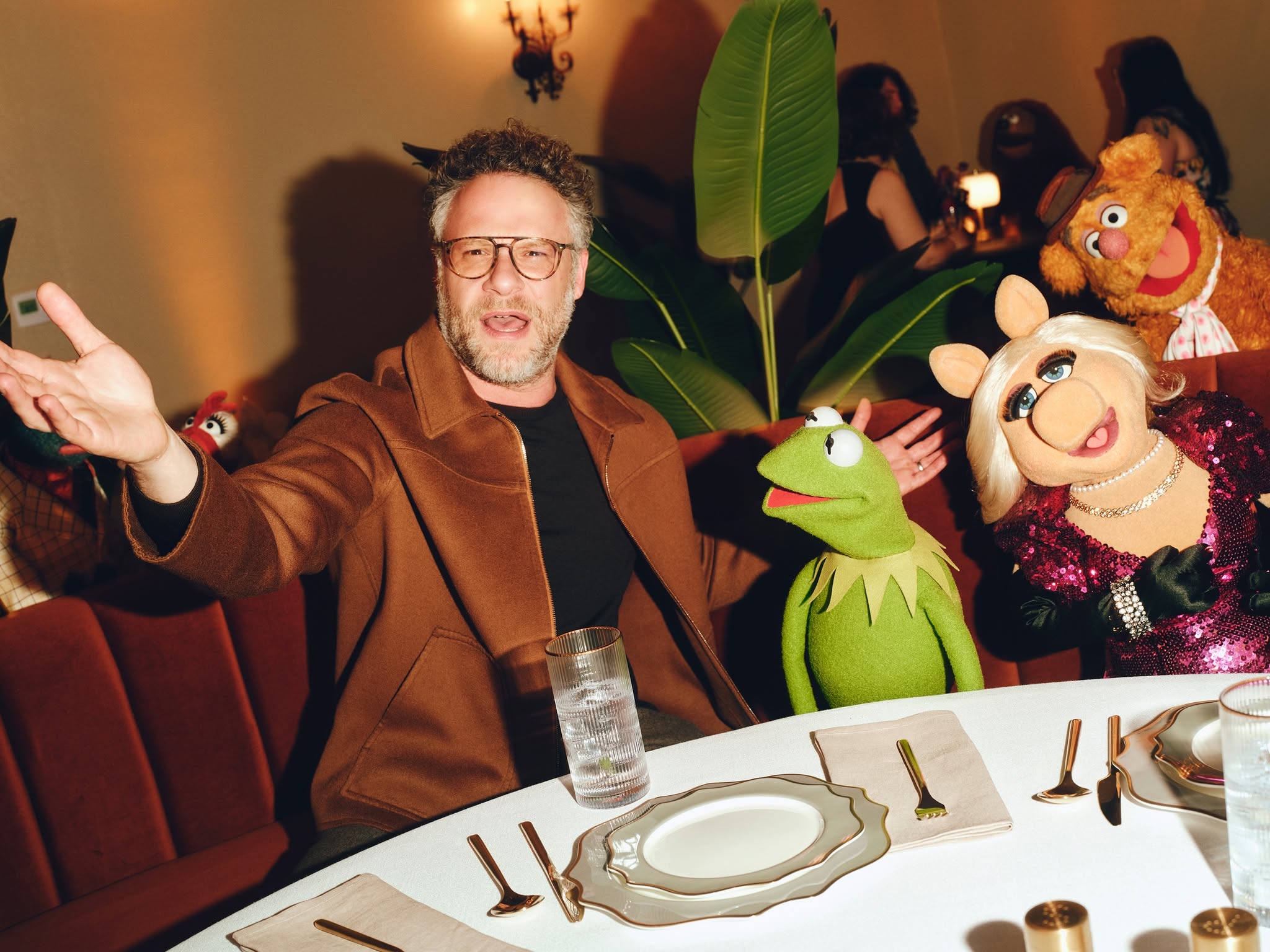 The Muppet Show Already Has a Premise… So What’s Holding Up a Series? the muppets_SETH ROGEN  THE MUPPET SHOW - Executive producer and guest star Seth Rogen joined Kermit the Frog and Miss Piggy and more to celebrate the premiere of “The Muppet Show” at The Hollywood Roosevelt in Los Angeles on Saturday, January 31, 2026. “The Muppet Show” special event premieres Wednesday, February 4 on Disney+ and ABC.
(Disney/Jonny Marlow)
SETH ROGEN, KERMIT THE FROG, MISS PIGGY, FOZZIE BEAR