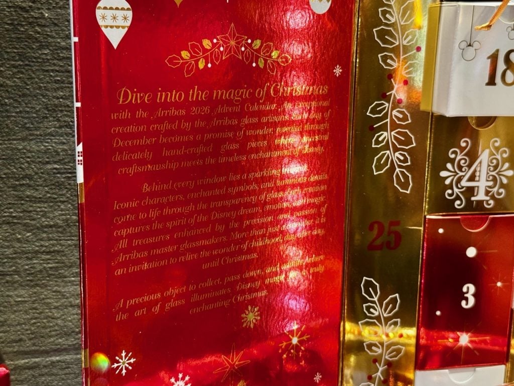2026 disney arribas bros advent calendar chloe - 2 | WDWINFO.COM NEW Disney Glass & Collectibles Advent Calendar Is Adorable! 2026 disney arribas bros advent calendar chloe - 2