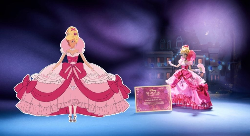 Charlotte Doll Large | WDWINFO.COM New Release Disney Dolls: Ariel & Charlotte La Bouff Charlotte Doll Large