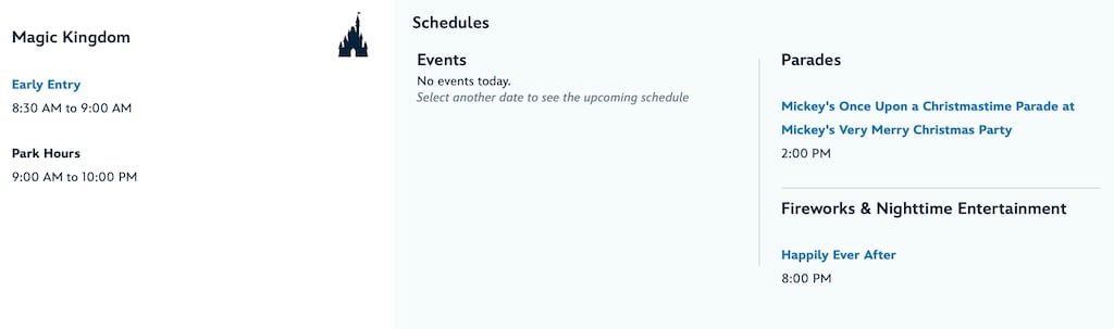 Christmas Parade Schedule | WDWINFO.COM Want to See the Magic Kingdom Christmas Parade Without A Party Ticket? Christmas Parade Schedule