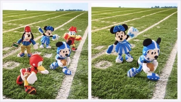 New Disney Football Plush Mini Bean Bag Characters Disney Football Plush Header Large