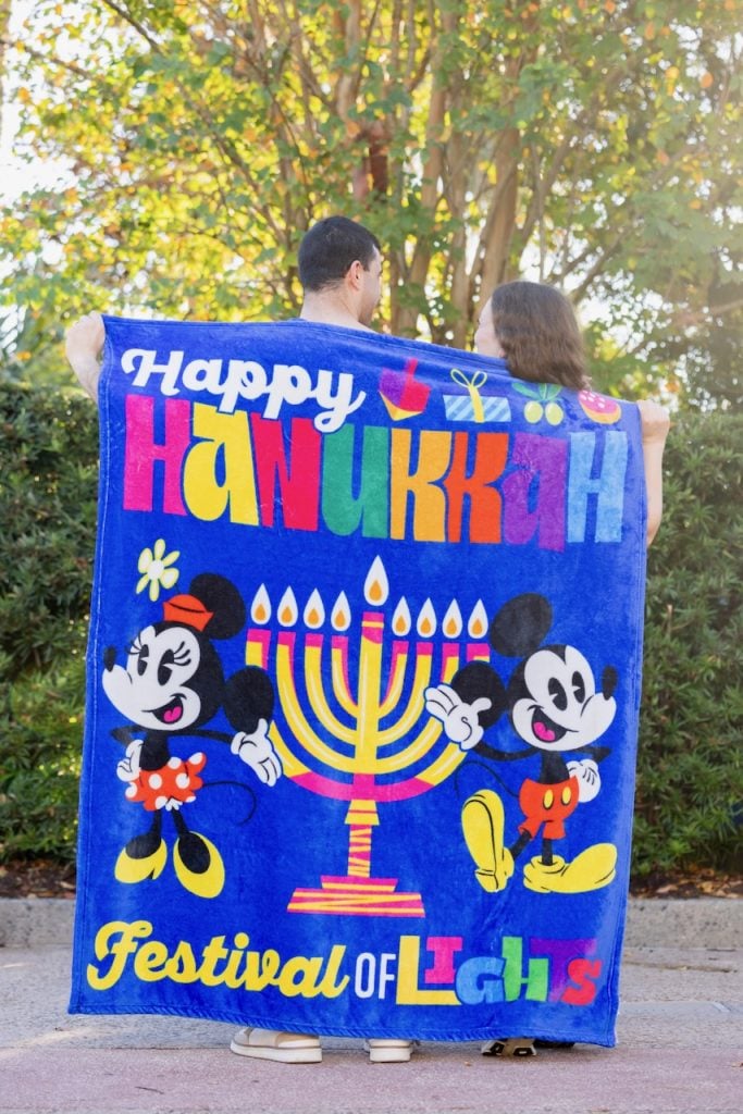 Happy-Hanukkah-Blanket | WDWINFO.COM Disney Reveals New Hanukkah Merchandise for 2026 Happy-Hanukkah-Blanket