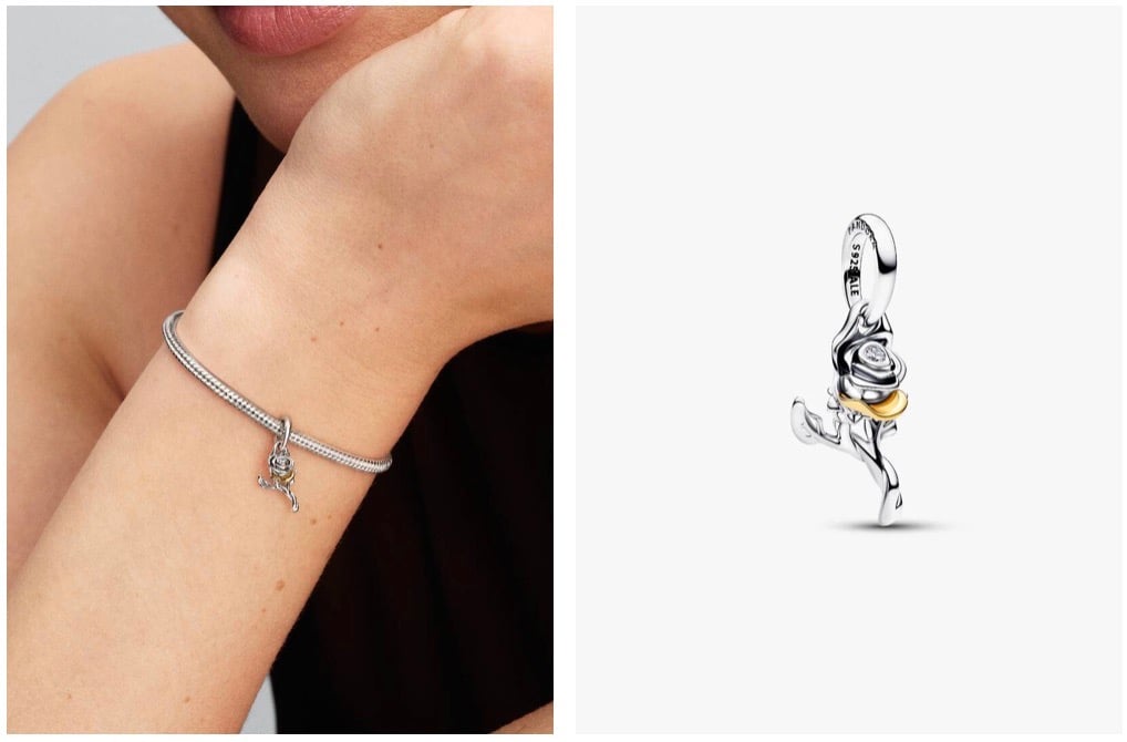 Pandora Disney Rose Large | WDWINFO.COM Unique New Pandora x Disney & MARVEL Charms & Rings Pandora Disney Rose Large